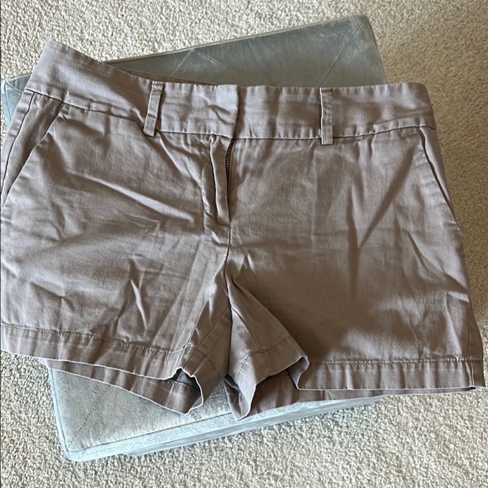 LOFT Tan Bermuda Shorts Tailored Fit